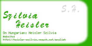 szilvia heisler business card